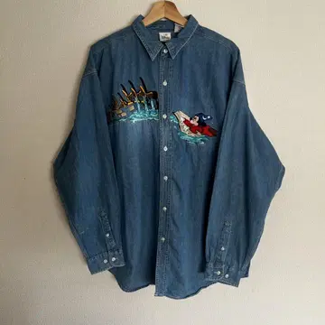 90s Disney FANTASIA denim shirt
