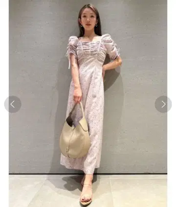 SNIDEL 바리에 프린트 원피스