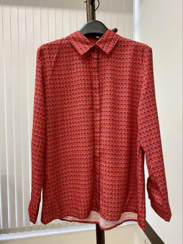 2XL 빨간색 긴팔 셔츠