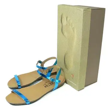 PLAKTON 플랫 샌들 22.5m EU35 SL/BLU
