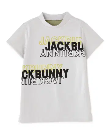 JackBunny!! 로고 자카드 반팔 모크넥 티셔츠 00