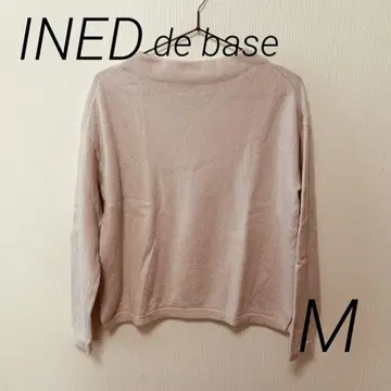 INED de base 울 니트 얇은 핑크 신축성 있음