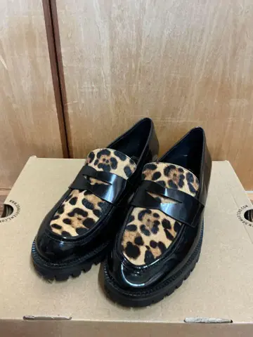 zara 레오파드 로퍼 통굽