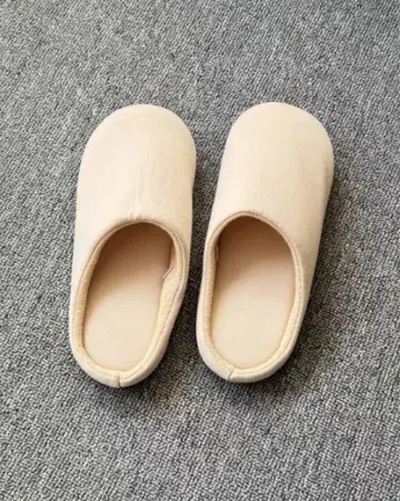 실내용 간호화 베이지 슬리퍼 타입
