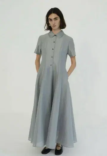 Clane FLUFFY SHEER H/S SHIRT ONEPIECE