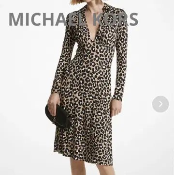 가격 대폭 인하 새상품 MICHAEL KORS 레오파드 프린트 드레스