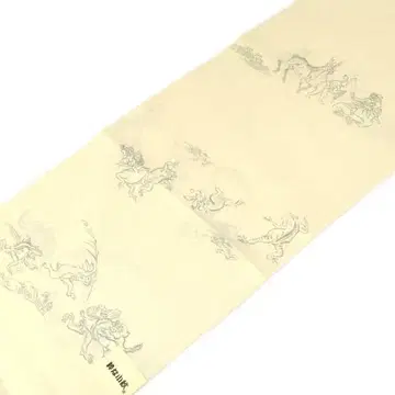 8470 고급 오비 장식 천 순수 실크 유젠 장수희화 중목 새상품