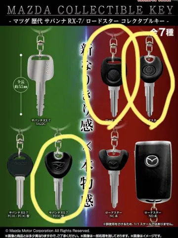 나리키리 오너 시리즈 MAZDA 콜렉터블 키 묶음 판매