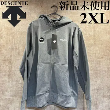 새상품 데상트 맨투맨 풀 집업 후드티 MVSP 골프 그레이 2XL