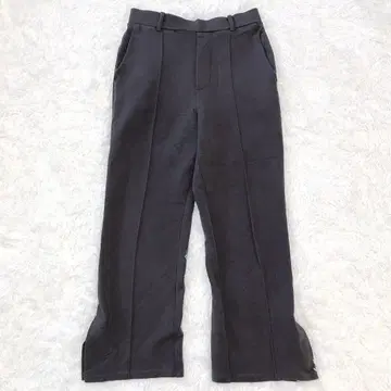 LOWRYS FARM 다크 그레이 스트레치 팬츠 M 밑단 슬릿