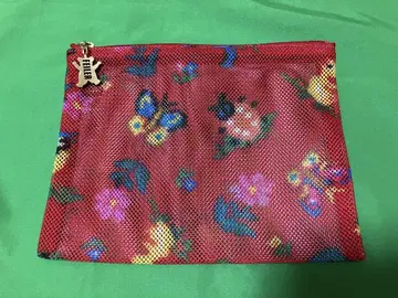 페이러 하이디 메쉬 파우치 빨간색
