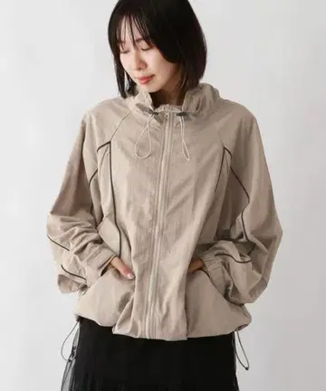 렙심 파이핑 BIG 자켓 베이지 맘파 가을