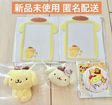 산리오 퓨로랜드 폼폼푸딩 헤어 클립 봉제 인형 캔뱃지