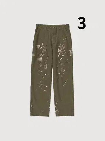 WASHED BAGGY SATIN BLEACHED BAKER PANTS