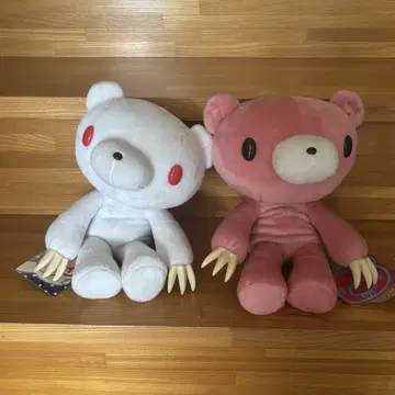 GLOOMY 초기 봉제 인형 핑크, 화이트