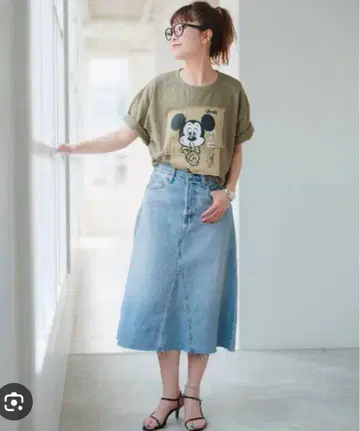 LEVI'S HR A-LINE DECON SKIRT 데님 사이즈 24