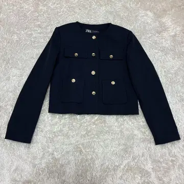 ZARA 완판템 자라 플랩 크롭 자켓 골드 버튼