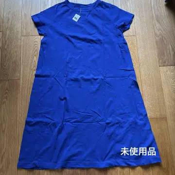 [ 미사용품 ] 45R 티셔츠 원피스 블루