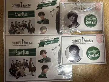 Snow Man 아베 료헤이 캔뱃지 스티커 2세트