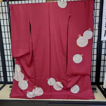 순수 실크 유젠 후리소데! 재고 처분 상품 069