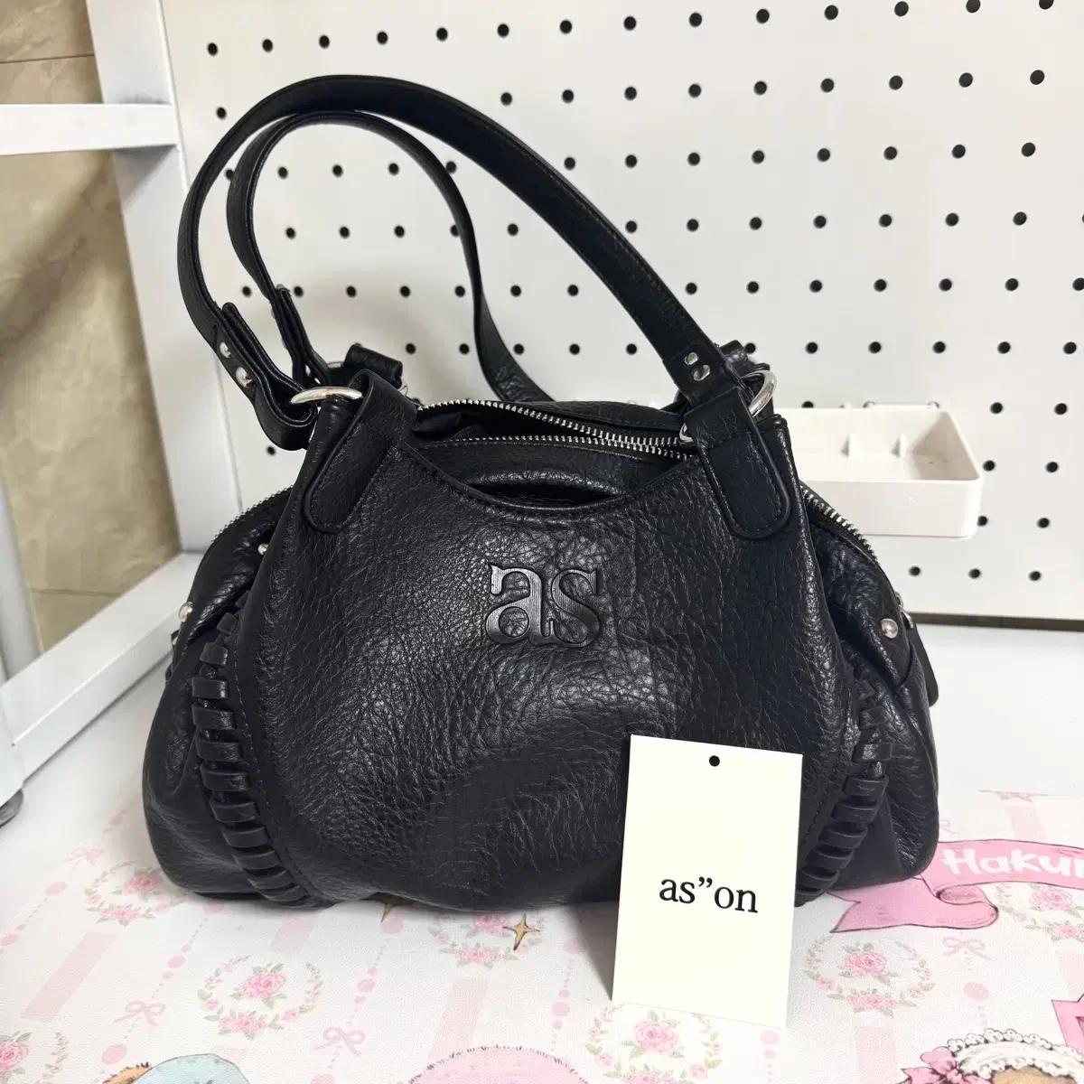 Ason 黒 ハンドバッグ ASON BONITA BIG BAG BLACK threetimesバッグ