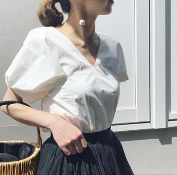 tsuru by mariko oikawa 퍼프 슬리브 상의