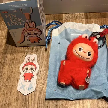 Labubu 알파벳 [ X ] 라브브 봉제 인형 펜던트 popmart