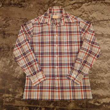 Sears Kings Road Shop 체크 무늬 긴팔 셔츠 M 4529