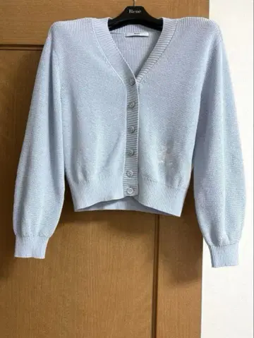 르네 R 자수 가디건 34 파스텔 블루