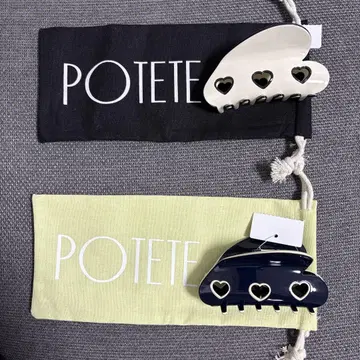 [ 2색 세트 ] POTETE 쓰리 하트 클립 3 heart clip