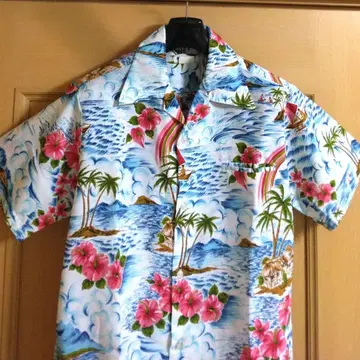 빈티지 80s 90s 올 패턴 하와이안 셔츠 USA제 하와이