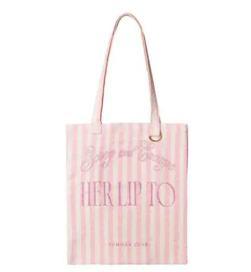 herlipto ScoopandEscapeTote 핑크 스트라이프