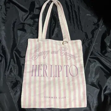 herlipto ScoopandEscapeTote 핑크 스트라이프