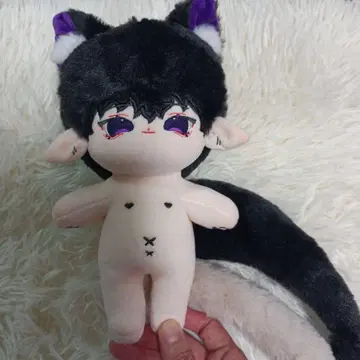 고양이 귀 캐릭터 옷 갈아입기 봉제 인형 20cm