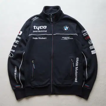 tyco BMW Motorrad 맨투맨 레이싱 상의 기업 로고 자수