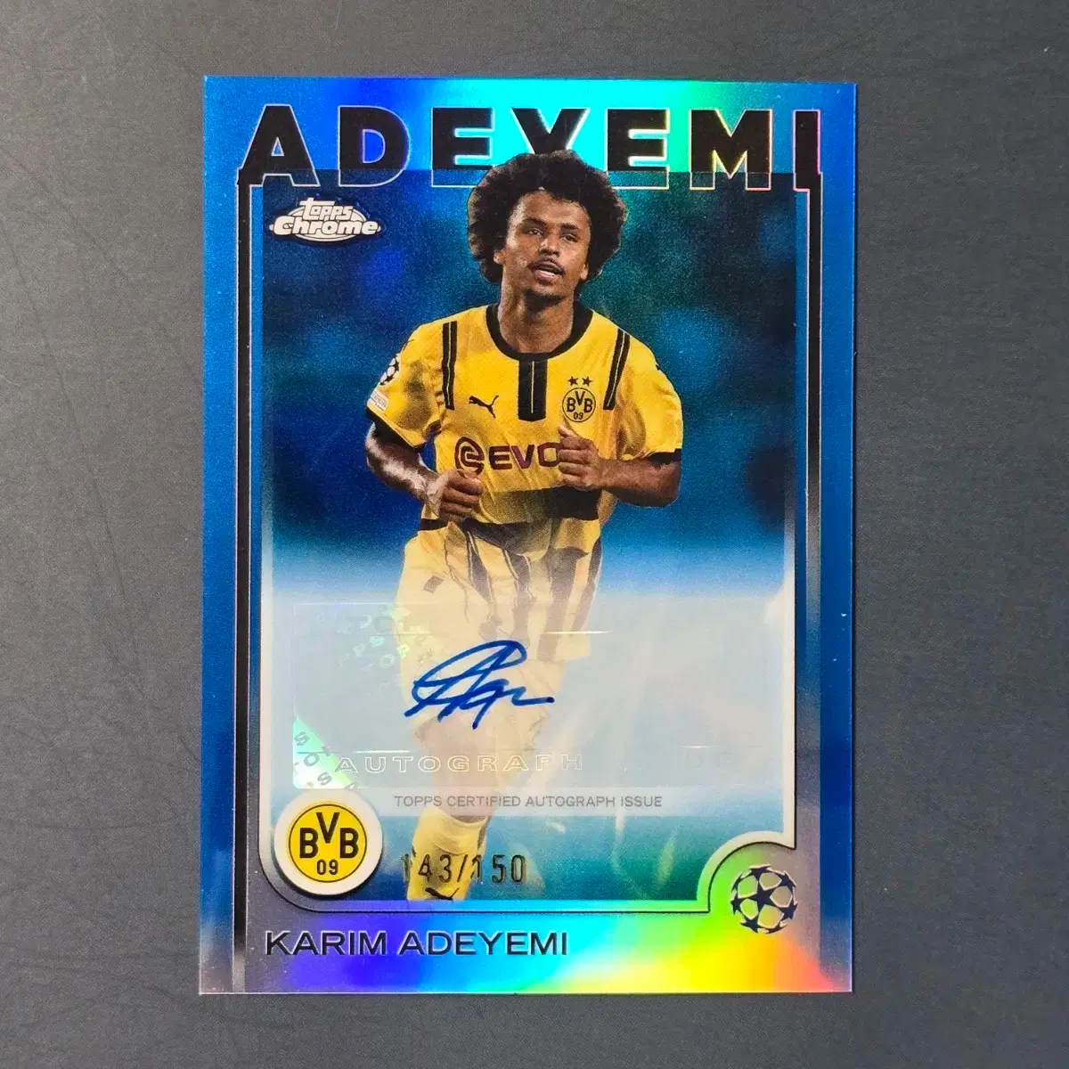 Karim Adeyemi Gold Lava Refractor Auto (1:688) 2022-23 Topps