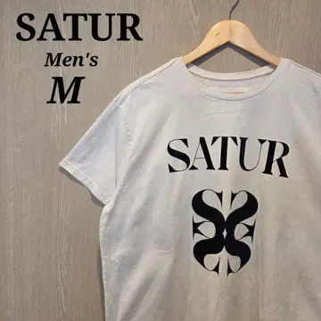 SATUR T셔츠 M 화이트 빅 로고