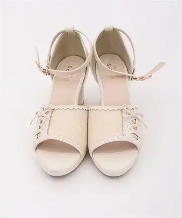 axes femme 사이드 레이스업 샌들 아이보리 S 사이즈
