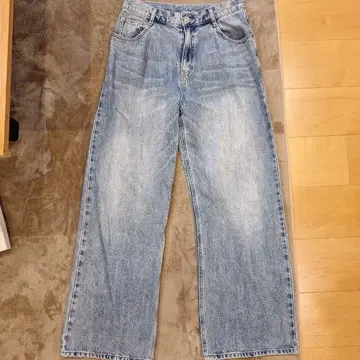 카프네 cafne 와이드 턱 데님 40