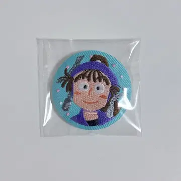 닌타마 란타로 자수 캔뱃지 오하마 칸에몬 자수 캔뱃지