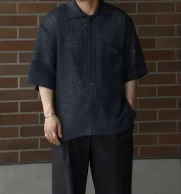 YOKE 25ss Cotton Mesh Knit Shirt 사이즈 3