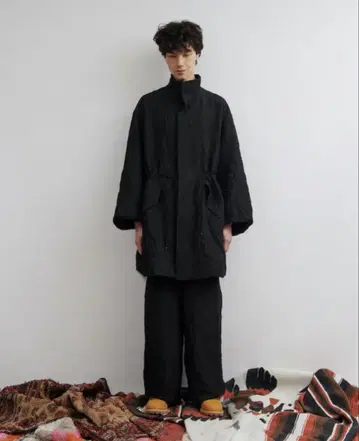 명작 DIGAWEL loose coat black 마이어 가공 사이즈 2