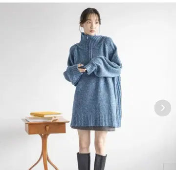 하이넥 니트 원피스