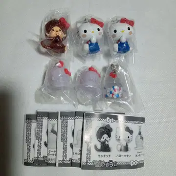 몬치치 x 헬로키티 메지루시 액세서리 6개 세트