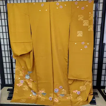 072 순수 실크 유젠 후리소데! 재고 처분 상품
