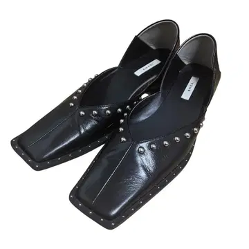Ameri Vintage STUDS WOOD HEEL BABOOSH