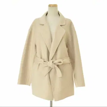 [ 새상품급 ] SNIDEL 스나이델 허리 마크 숏 리버 코트 베이지