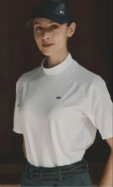 브리핑 여성용 하이넥 T셔츠