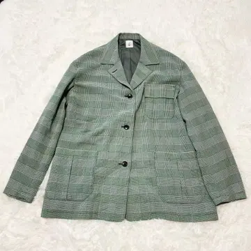 새상품급 6(ROKU) GLEN CHECK JACKET 38 M 그린