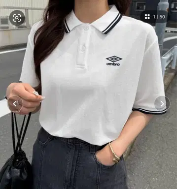 [ 엄브로 ] FREAK'S STORE 피케 셔츠 화이트 UMBRO